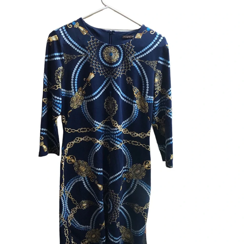 J.McLaughlin Sophia Dress in Navy Gold